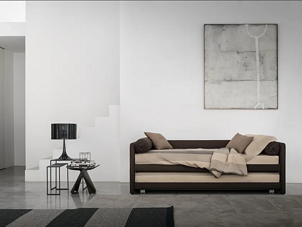 Divano letto in tessuto con copertura removibile Flou Duetto fabbrica Flou dall'Italia. Foto №5