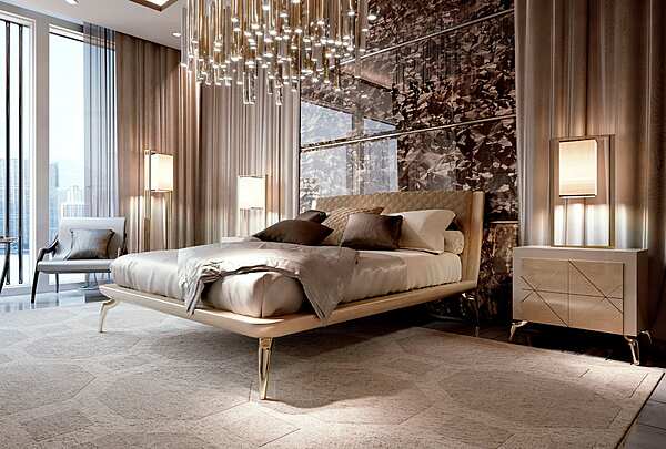 Letto matrimoniale con testata imbottita Bizzotto Italia Symphony fabbrica Bizzotto Italia dall'Italia. Foto №3