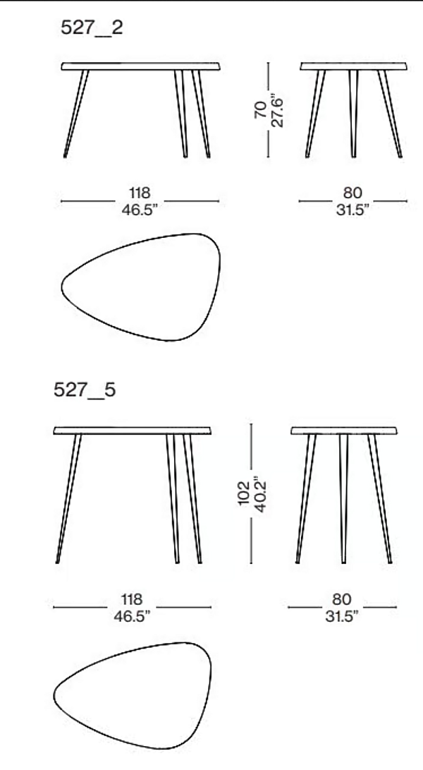 Tavolo in legno 527 Mexique CASSINA fabbrica CASSINA dall'Italia. Foto №5