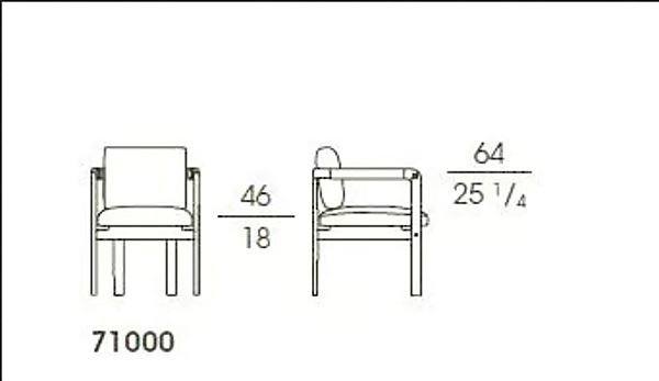 Poltrona con braccioli in tessuto Montgomery GIORGETTI 71000 fabbrica GIORGETTI dall'Italia. Foto №5
