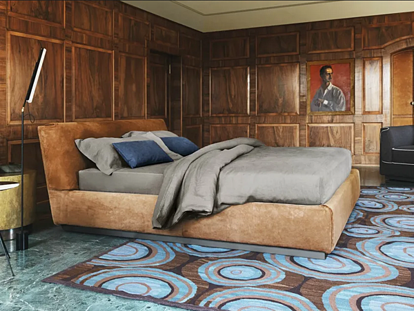 Letto matrimoniale con testiera imbottita Flou Gentleman fabbrica Flou dall'Italia. Foto №7