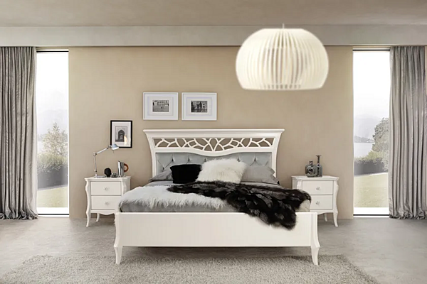 Letto matrimoniale con testata imbottita Montecarlo MARZORATI fabbrica MARZORATI dall'Italia. Foto №3
