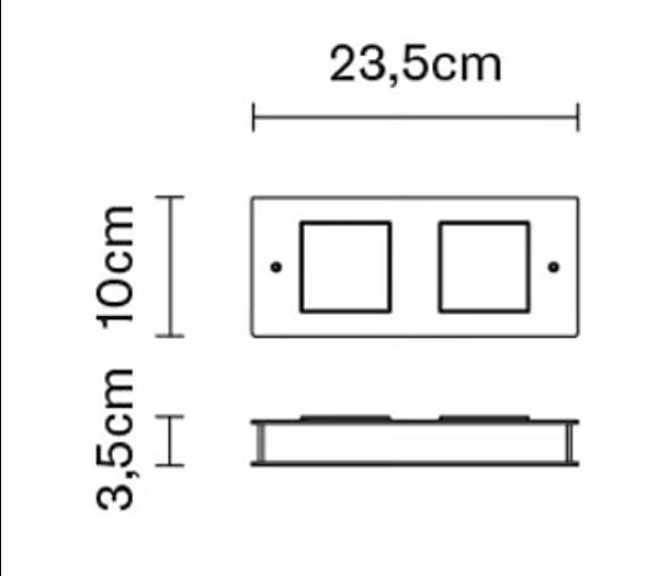 Applique da parete in alluminio LED Fabbian collezione Quarter fabbrica Fabbian dall'Italia. Foto №13