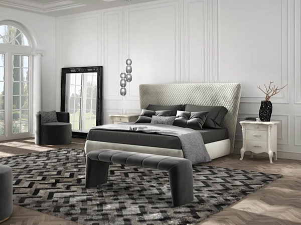 Letto matrimoniale in tessuto con testata imbottita CASA +39 EOS C22020, C22021, C22022, C22023 fabbrica CASA +39 dall'Italia. Foto №2