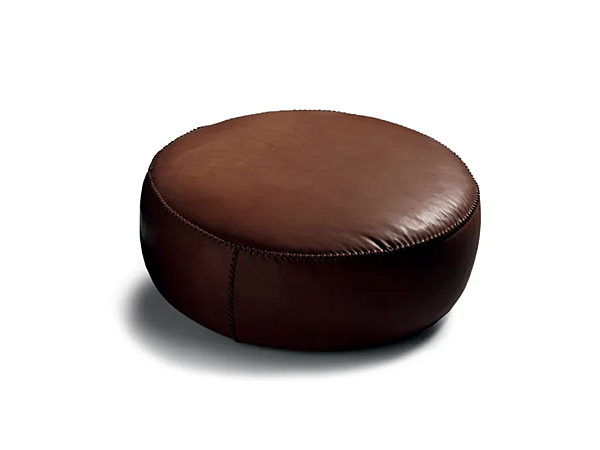 Pouf rotondo in pelle Casablanca Black Tie CAS110 fabbrica Black Tie dall'Italia. Foto №1