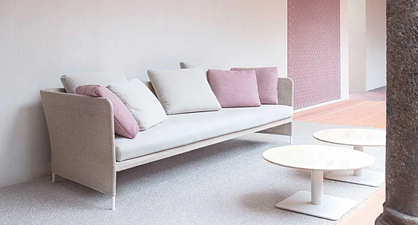 Divano da giardino a tre posti in tessuto PAOLA LENTI Teatime B56C fabbrica PAOLA LENTI dall'Italia. Foto №2