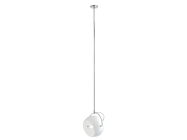 Lampada a sospensione in metallo cromato bianco Fabbian Beluga fabbrica Fabbian dall'Italia. Foto №3
