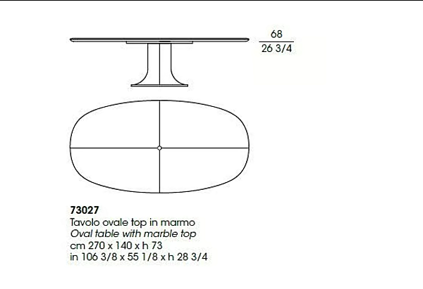 Tavolo ovale in marmo Mizar GIORGETTI 73027, 73028, 73029 fabbrica GIORGETTI dall'Italia. Foto №5