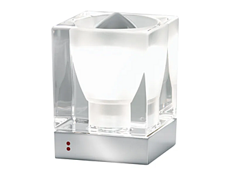 Lampada da tavolo in vetro Cubetto Fabbian fabbrica Fabbian dall'Italia