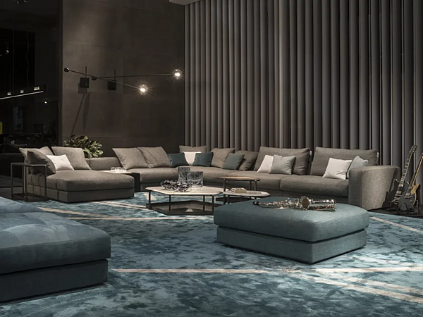 Divano modulare angolare in tessuto con chaise longue Skyline GIORGETTI fabbrica GIORGETTI dall'Italia. Foto №2