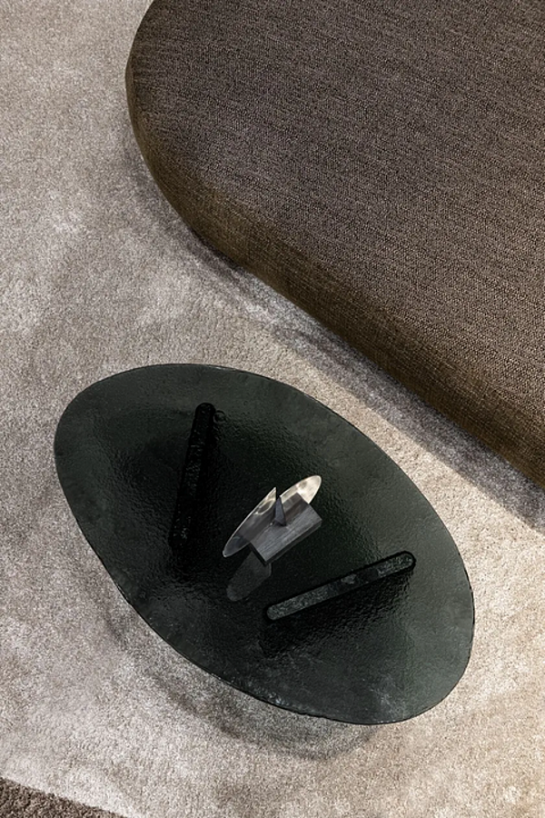 Tavolino da caffè ovale in vetro fuso MisuraEmme Stowe fabbrica MisuraEmme dall'Italia. Foto №3