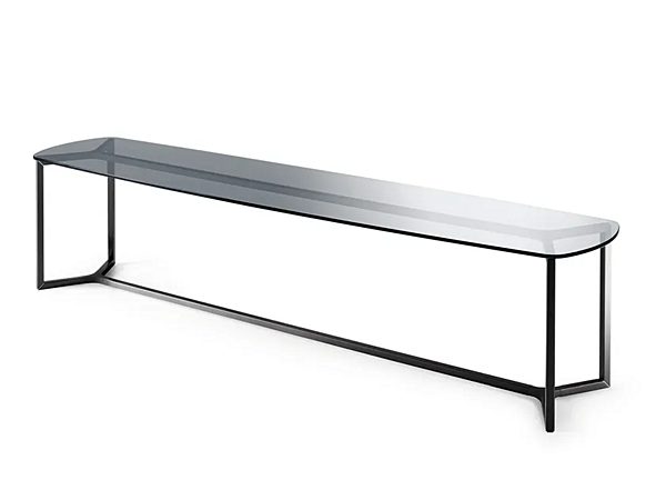 Tavolino da caffè rettangolare in vetro e acciaio inossidabile Gallotti&Radice RAJ 6 fabbrica Gallotti & Radice dall'Italia. Foto №2