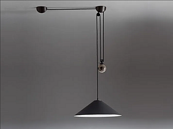 Lampada a sospensione in metallo alogena Artemide collezione Aggregato Saliscendi Cono A089860, A089700, A033100, A089400 fabbrica Artemide dall'Italia