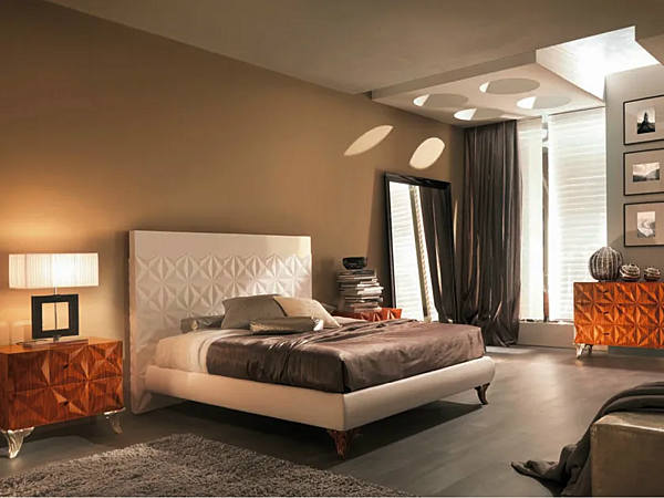 Letto matrimoniale in pelle con testiera imbottita DIAMOND Bizzotto Italia fabbrica Bizzotto Italia dall'Italia. Foto №2