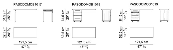 Unità di cassetti in legno per ufficio Paso Doble i 4 Mariani fabbrica i 4 Mariani dall'Italia. Foto №2