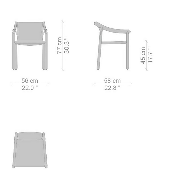 Sedia in legno massello con braccioli CASSINA 905 fabbrica CASSINA dall'Italia. Foto №5