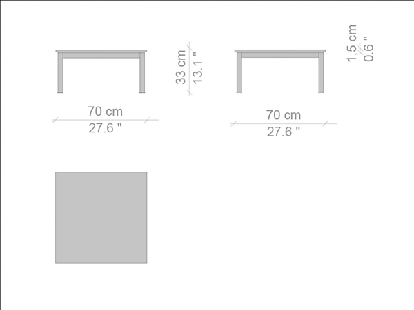 Tavolino da caffè quadrato in vetro e acciaio CASSINA collezione 10 010 fabbrica CASSINA dall'Italia. Foto №9