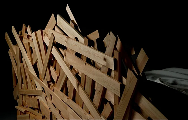 Letto matrimoniale in legno con testata imbottita Edra Favela FVLB50 fabbrica EDRA dall'Italia. Foto №3