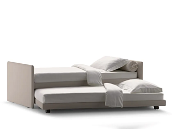 Divano letto in tessuto con copertura removibile Flou Duetto