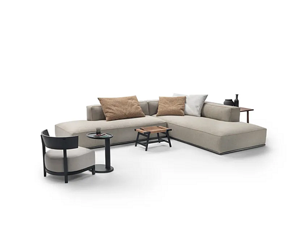 Divano angolare in tessuto con porta-riviste integrato FLEXFORM PERRY fabbrica FLEXFORM dall'Italia. Foto №18