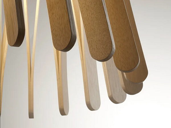 Lampada da terra in legno Fabbian Stick F23 C02 69 fabbrica Fabbian dall'Italia. Foto №4