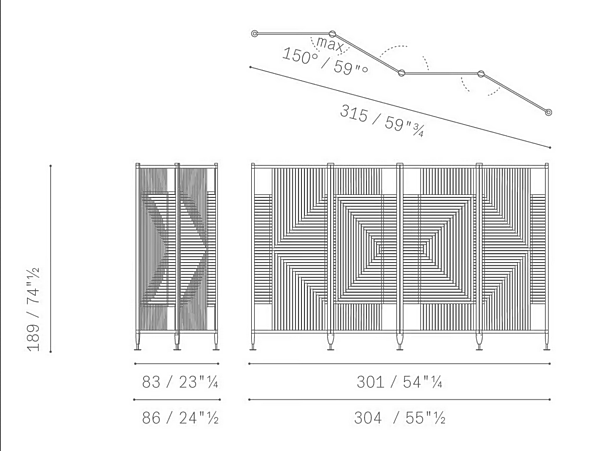 Paravento in pelle POLTRONA FRAU Plot fabbrica POLTRONA FRAU dall'Italia. Foto №14