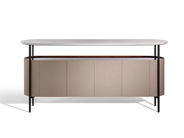Sideboard in pelle con piano in marmo MI POLTRONA FRAU fabbrica POLTRONA FRAU dall'Italia. Foto №1