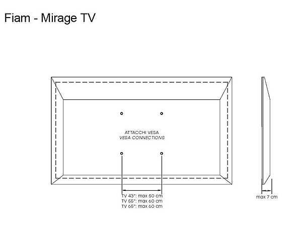 Specchio FIAM MirageTV fabbrica FIAM dall'Italia. Foto №6