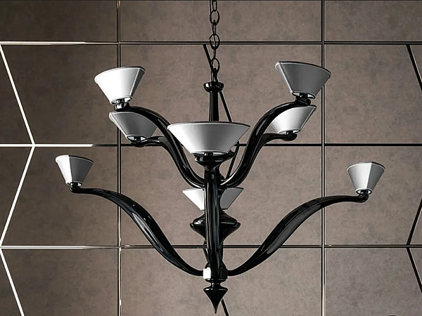 Lampadario in metallo Morgan CORTEZARI 1469 fabbrica CORTE ZARI dall'Italia. Foto №1