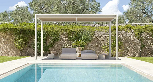 Gazebo in alluminio e legno Cabanne Modulo Quadro PAOLA LENTI fabbrica PAOLA LENTI dall'Italia. Foto №4
