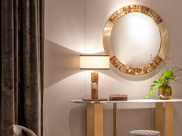 Specchio rotondo a muro in ottone Astrid 1741 ARCAHORN 1741 fabbrica ARCAHORN dall'Italia. Foto №2