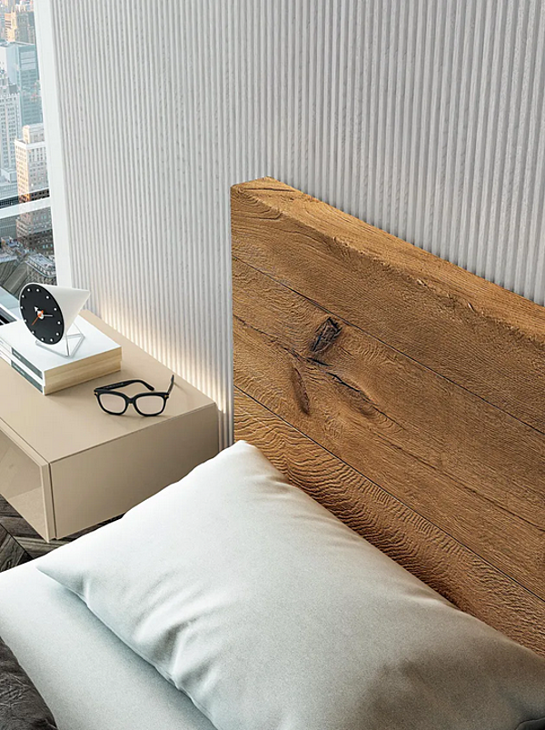 Letto matrimoniale in legno con pannello imbottito LAGO Wildwood 1721 1721 fabbrica LAGO dall'Italia. Foto №2
