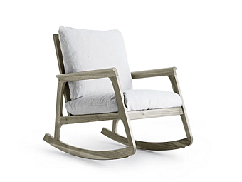 Poltrona a dondolo con braccioli in tessuto DALE Momento T602 fabbrica DALE dall'Italia