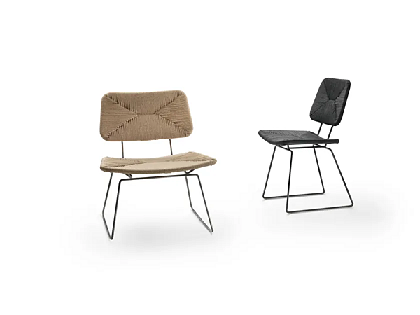 Poltrona con base a slitta in tessuto FLEXFORM ECHOES fabbrica FLEXFORM dall'Italia. Foto №2