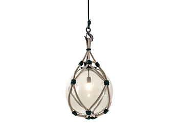 Lampada a sospensione da esterno in vetro soffiato CASSINA Bollicosa Nautilus 09431