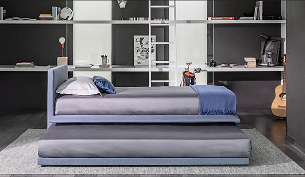 Letto singolo convertibile in tessuto Flou collezione Biss fabbrica Flou dall'Italia. Foto №6