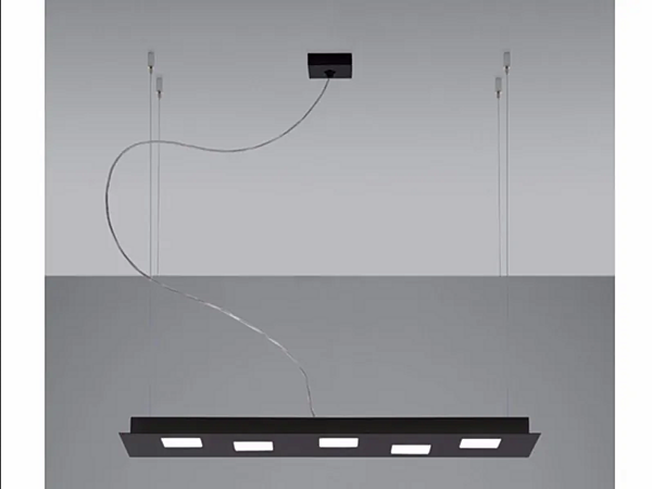 Lampada a sospensione in alluminio LED Fabbian Quarter F38A01 fabbrica Fabbian dall'Italia. Foto №1
