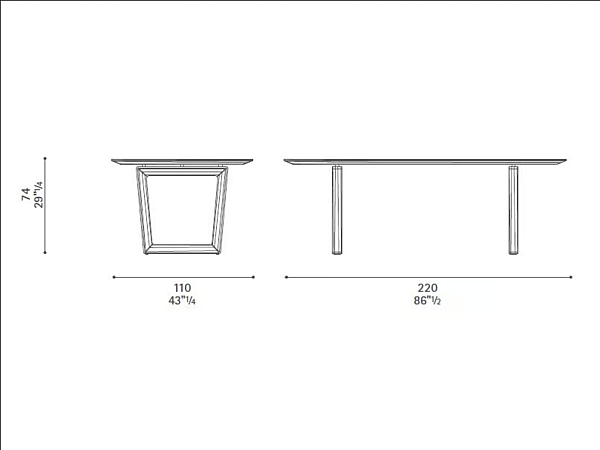 Tavolo rettangolare in legno massello Bolero POLTRONA FRAU fabbrica POLTRONA FRAU dall'Italia. Foto №13