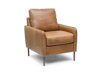 Poltrona in pelle con braccioli eleganza Marinelli Home M1347