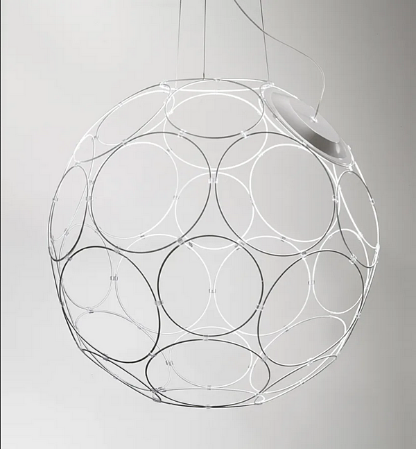 Lampada a sospensione in acciaio LED Fabbian Giro fabbrica Fabbian dall'Italia. Foto №7