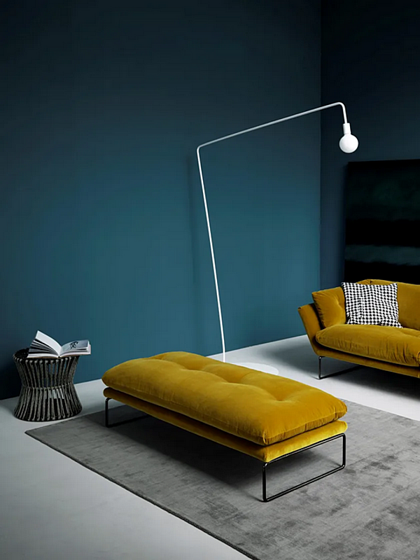 Pouf imbottito in tessuto Sled base collezione New York Saba fabbrica SABA dall'Italia. Foto №6