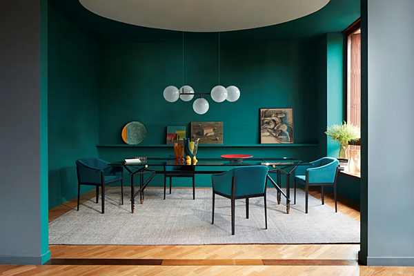 Tavolo in vetro e acciaio 815 Olimpino CASSINA fabbrica CASSINA dall'Italia. Foto №7