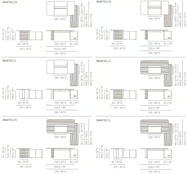 Scrivania esecutiva rettangolare in pelle conciata con ripiani POLTRONA FRAU TRUST 5644711 5644711 fabbrica POLTRONA FRAU dall'Italia. Foto №5