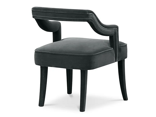 Poltrona in velluto imbottita con braccioli Oka BRABBU fabbrica BRABBU dall'Italia. Foto №6