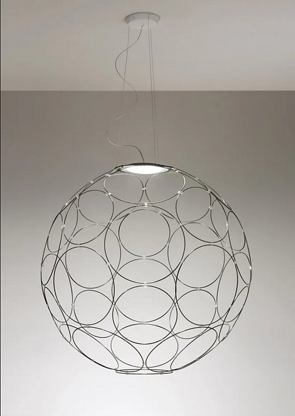 Lampada a sospensione in acciaio LED Fabbian Giro fabbrica Fabbian dall'Italia. Foto №6