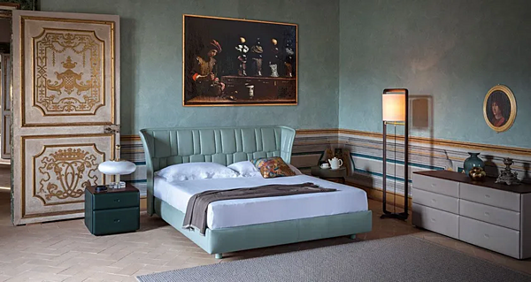 Letto matrimoniale in pelle con testata imbottita POLTRONA FRAU LOLA DARLING fabbrica POLTRONA FRAU dall'Italia. Foto №6