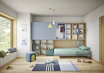 Libreria modulare in legno Holly Nidi