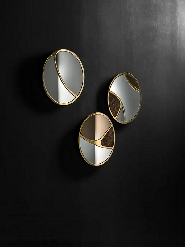 Specchio rotondo con cornice in metallo Delta Black Tie DEL1, DEL2, DEL3 fabbrica Black Tie dall'Italia. Foto №5