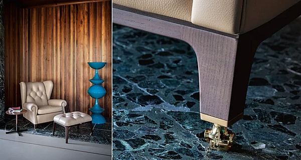 Poltrona in pelle trapuntata con braccioli 2019 POLTRONA FRAU fabbrica POLTRONA FRAU dall'Italia. Foto №6