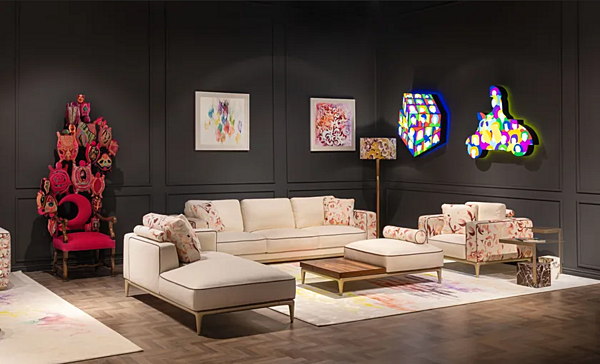 Divano a tre posti in tessuto con schienale imbottito FORMITALIA Moon H -Sofa-B fabbrica FORMITALIA dall'Italia. Foto №3